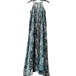 America & Beyond Palm Print Maxi Dress